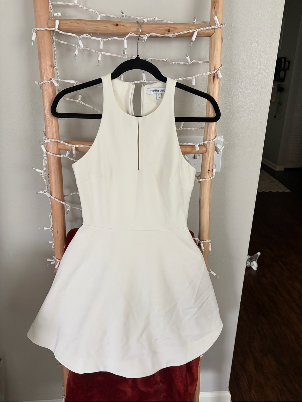 Elizabeth and James Off-White Sleeveless Fit-and-Flare Dress